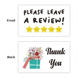 25pcs Double-Sided:Thank You Cards,Featuring The Message “Please Leave a Review”